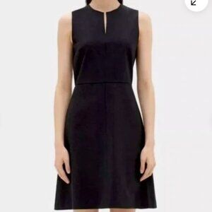 Theory Miyani Split Front Dress in Sevona Wool Size 0 Womens Sleeveless